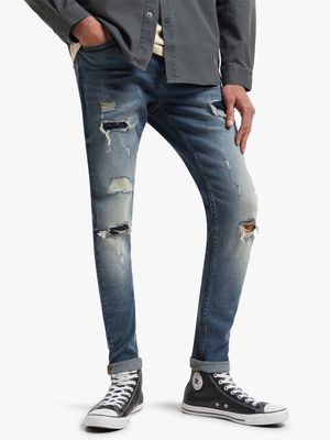 Redbat Men's Medium Blue Super Skinny Jeans