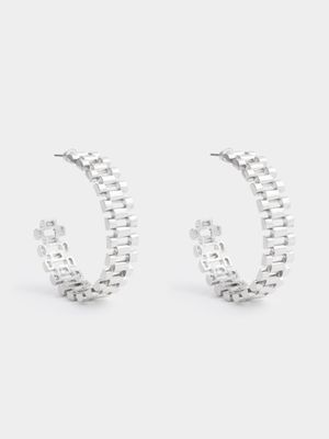 Chain Link Hoop Earrings