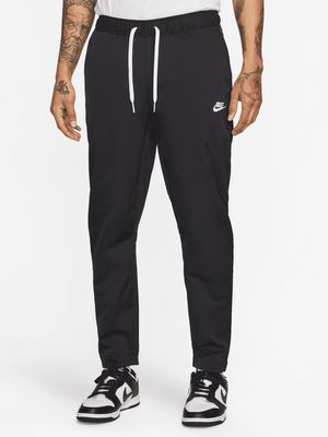 Nike Men's Club Woven Tapered-Leg Black Trousers