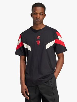 Mens adidas Manchester United Originals Black/Red Tee