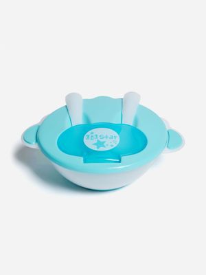 Jet Baby Blue Feeding Bowl, Fork & Spoon