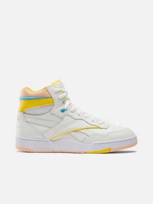 Reebok Women's BB 4000 Mid Beige/Yellow Sneaker