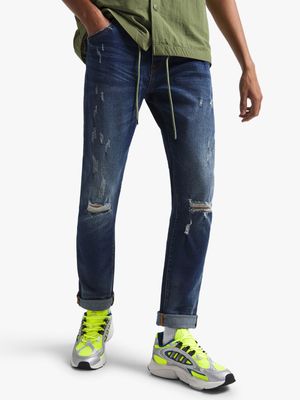 Redbat Men's Dark Blue Skinny Jeans