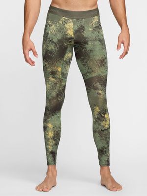 Mens Nike Dri-Fit Camo All Over Print Khaki Tights