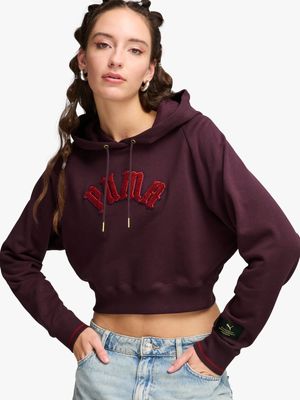 Puma Women's Classics Relaxed Purple Hoodie