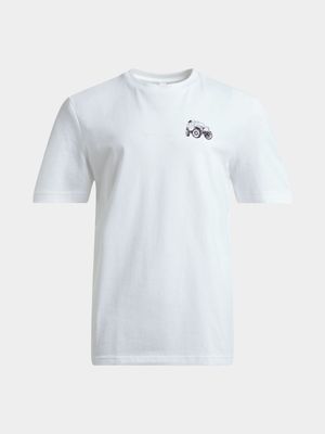 Older Boy's White Basic T-Shirt