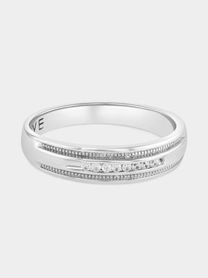 White Gold Diamond Channel Wedding Band