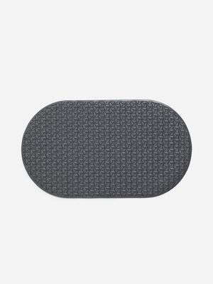 Jet Home Charcoal Hexagon Non Slip Bath Mat 69x38.5