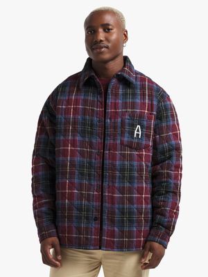 Archive Men's Check Burgundy Shacket