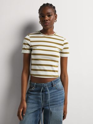 Y&G Stripe Baby Tee