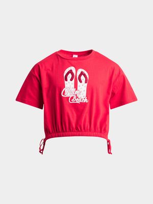 Jet Younger Girls Red Flop T-Shirt