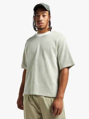 Men's Green Seersucker Top