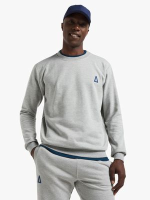 Men's Sneaker Factory Crew Neck Grey Melange Sweat