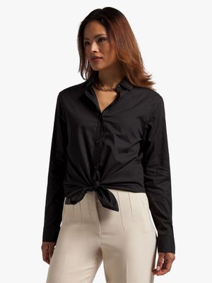 Women's Black Voile Shirt