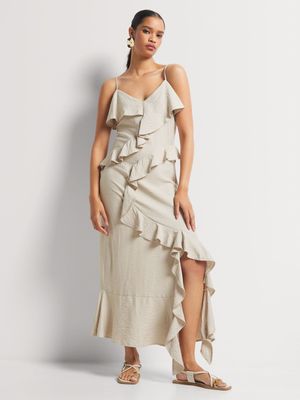 Frill Detail Slip Dress