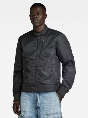 G-Star Men's Lune Nylon Black Biker Jacket