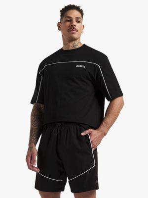 Mens TS Hybrid Piping Black Shorts