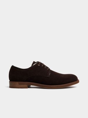 Men's Marham Fuex Suede Chocolate Brown Derby