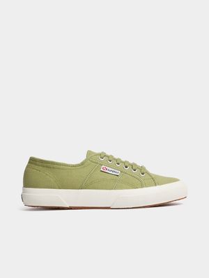 Womens Superga Classic Canvas Grey Fossil Green Sneakers