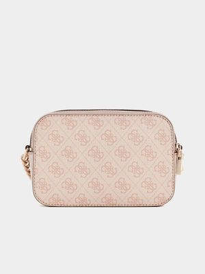 Women's Guess Pink Noreen Camera Crossbody Bag