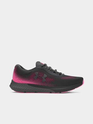 Womens Under Armour Charged Rogue 4 Anthracite/Pink Running Shoes