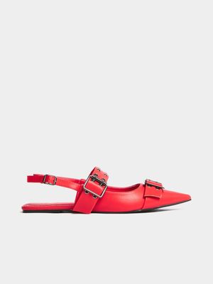 Women's Red Slingback Pumps