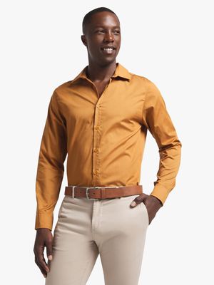 Jet Men's Mustard Poplin Shirt