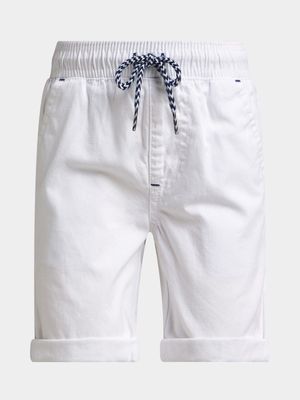 Jet Younger Boys White Woven Shorts