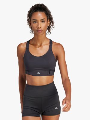 Womens adidas FastImpact Luxe Black Sports Bra