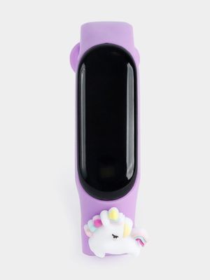 Girl's Purple Digital Unicorn Watch