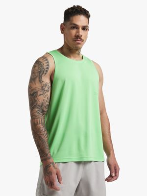 Mens TS Airtex Print Lime Vest