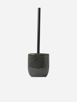 Ceramic Toilet Brush & Holder Black