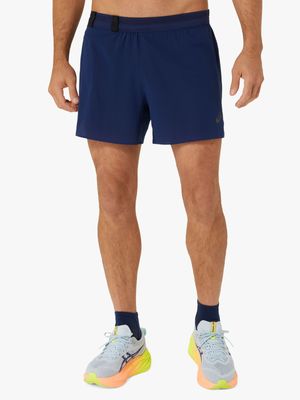 Mens Asics Metarun 5 Inch Blue Shorts