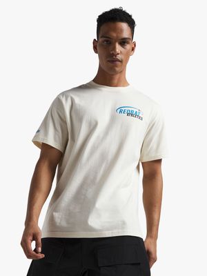 Redbat Athletics Men's Off White Graphic T-Shirt