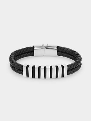 Men's Icon Stainless Steel Bracelet- 21CM Black.