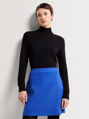 Melton A-Line Mini Skirt