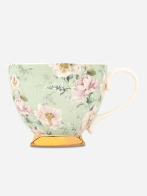 Rose Flower Mug Green 400ml