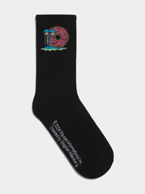 Men's Black Spongebob Socks