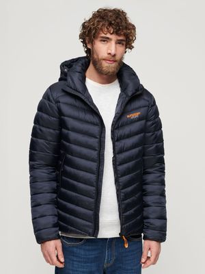 Men's Superdry Navy Hooded Fuji Padded Jacket