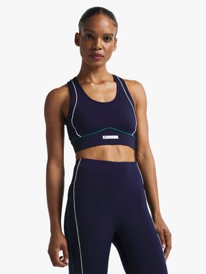 Womens TS Navy/Green Sports Bra