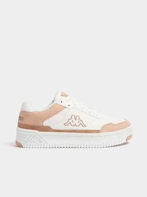 Womens Kappa Ayce White/Tan Beige Sneakers