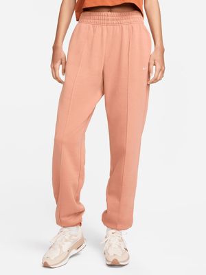 Women's Nike Sportswear Loose Orange Fleece Pants