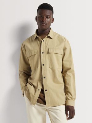 Men's Markham Washed Twill Stone Overshirt