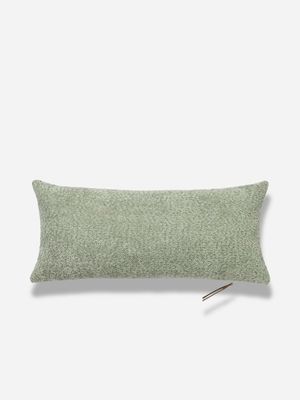 Boucle Brass Zip Scatter Cushion Sage 30x65cm