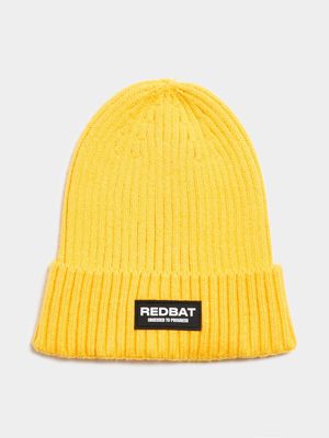 Redbat unisex Ribbed Yellow Beanie