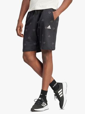 Mens adidas Monogram Black Shorts