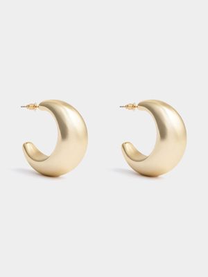 Women's Gold Chunky Hoop Earrings