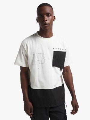 Redbat Men's Off White Relaxed T-Shirt