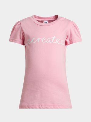 Jet Younger Girls Pink Create T-Shirt