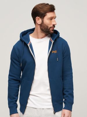 Men's Superdry Blue Zip Hoodie